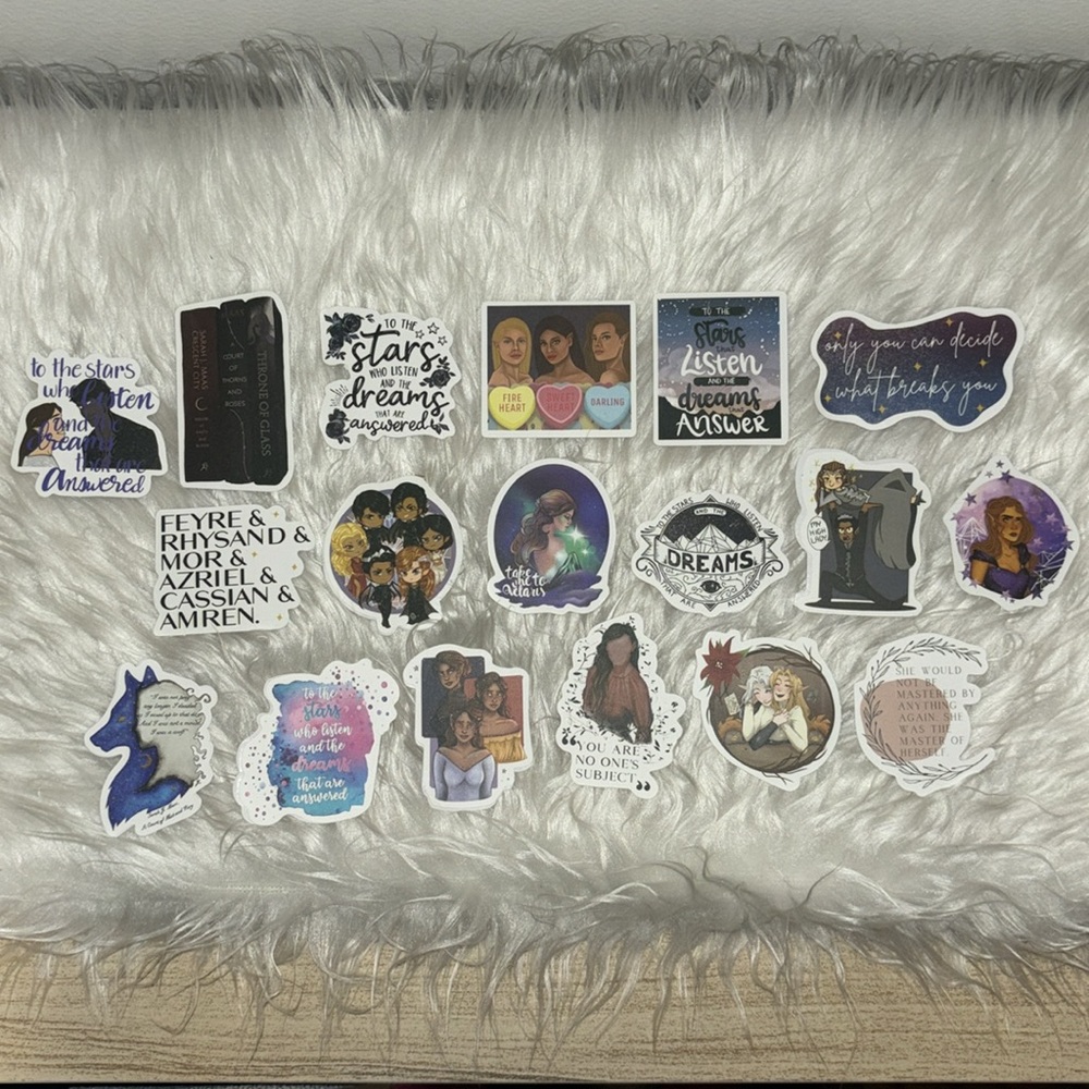 18 ACOTAR Stickers🦇🌌⚔️🖤🏔️ - A Court of Thorns and Roses Series by Maas